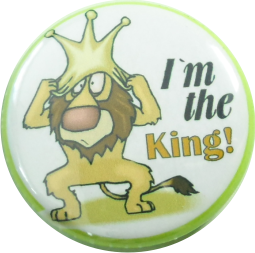 I am the King button Lion